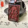 Collar colgante de madera de lightning madera de azufaifo material viejo marca 46 relieve dios de la riqueza de cinco vías