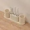 Conjunto de Copos de Lavar Travertino Off-White, Copo de Enxaguante Bucal, Porta-Escova de Dentes, Bandeja de Copos de Banheiro de Alta Estética, Porta-Copos, Dropshipping, Frete Grátis