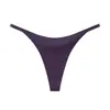 Calcinha fio dental feminina sexy de seda gelada sem costura transfronteiriça europeia e americana, calcinha de bikini invisível para esportes e yoga