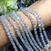 Cuentas Blancas Naturales Dispersas de Luz de Luna Pulsera de Lavolita de Luna Accesorios de Collar Semi-terminado DIY con Cuentas de Cristal