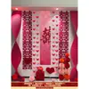 Rosa Ambiente de Boda Habitación Disposición Traje de Boda Decoración con Flores Fondo para Fotos de Boda Colgante de Pared Tela Tira Larga