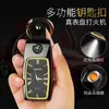 Encendedor Reloj Real con Linterna Brújula Reloj Digital Llavero Encendedor Recargable a Prueba de Viento Regalo para Novio