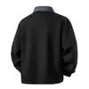 (Vendas Diretas de Fábrica M-8XL) Moletom de Gola Polo Pesado Estilo Americano Novo de Outono, Tamanho Grande Masculino com Caimento Solto, Falso Duas Peças