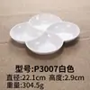 Prato de Jantar Separado de Imitação de Porcelana Prato de Quatro Compartimentos Prato Redondo de Plástico para Fast Food Melamina Louça Prato com Divisórias Prato para Refeição de Cantina Travessa