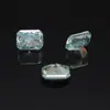 Zircônia Azul Corte Flor de Gelo Zircônia Pedra Solta Fundo Pontiagudo Retangular Formato Especial Diamante Flash Multifacetado Usável Joias de Unha Acessórios Decorativos