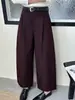 Calça casual feminina, coleção outono 2026, estilo coreano, calça de perna reta com pregas de cintura alta da moda, corte solto, emagrecimento, calças versáteis