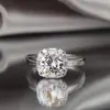 En stock en Panyu: Anillo de Mujer Leysen de Moissanita, 1-2 Quilates, Plata S925 Chapada en Oro, Venta Directa de Fábrica