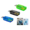 Placa de som externa USB 5.1 placa de som independente de 2 canais desktop laptop cor sem driver placa de som usb