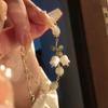 Pulseira estilo fada estilo Mori lírio orquídea retrô verão ins contas brancas esmalte colorido joias de alta qualidade presente para namoradas