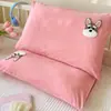 Algodão Puro Lavado Classe A Toalha Fronha Bordada Infantil 30X50 Creche Fronha de Algodão para Bebê Conjunto Completo para Estudante