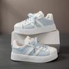 Zapatos Blancos de Punta de Concha para Niñas 2025 Nuevos Tenis Casuales de Primavera y Otoño para Niños Medianos y Grandes