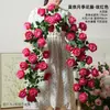 Novo Modelo 2025 Tiras de Flores de Trepadeira Artificial de Rosas para Arranjos Florais Decorativos em Pousadas, Áreas Cênicas e Shoppings