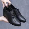 Zapatos de plataforma de tacón único para mujer 2026 otoño nuevo zapatos de tacón alto ligeros punta fina suela blanda cómodos versátiles con cordones zapatos para madre mujer