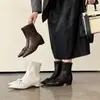 Botines ajustados y elegantes de estilo coreano con punta fina, lazo, que aumentan la altura, de tacón medio, cuña, elásticos para mujer, otoño e invierno 2026