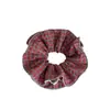 Estilo coreano cuadros encaje patchwork encaje cintura alta grado superior anillo para el pelo de intestino grueso cuerda de amarre vintage cuerda para coleta
