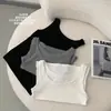 Top de Tirantes de Punto de Moda para Mujer, Ropa Exterior Delgada de Verano, Top Interior, Camisola Deportiva Casual de Canalé Ajustado