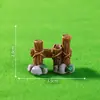 Micro-Paisaje Creativo Valla de Madera Puente Pequeño Jardinería Paisajismo Decoración DIY Accesorios Miniatura Escena Pequeña Adornos Pequeños