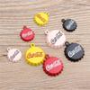 Accesorios Estilo Coreano DIY Colores de Caramelo Pintura Colgante de Aleación Colgante de Pulsera Colgante de Tapa de Botella de Coca-Cola