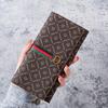2021 Clutch Monedero Versátil Europeo y Americano Estampado Largo Plegable Billetera de Mujer Estilo Retro Europeo y Americano