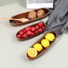 Plato de madera de acacia creativo, plato de madera para barco, plato de frutos secos para el hogar, plato para aperitivos, plato para dulces, tamaño grande y pequeño, opcional