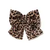 Grampo de Cabelo com Estampa de Leopardo e Laço Estilo Retrô Europeu e Americano Primavera Presilha de Cabelo Moda Traseira de Cabeça Rabo de Cavalo Acessórios de Cabelo