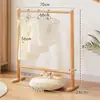 Perchero para Ropa de Niños Madera de Haya de Pie Perchero para Abrigos de Dormitorio Almacenamiento Vertical de Ropa para el Hogar Perchero Simple para Secar Ropa