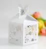 Caixa de doces vazada para casamento transfronteiriço Caixa de doces Dourada a Laser caixa de papel borboleta para festa de fim de ano suprimentos de casamento atacado