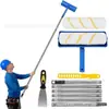 Mango para Rodillo de Pintura Acero Inoxidable Mango Largo Mango Extensible Desmontable Mango para Rodillo al por Mayor Mango para Rodillo de Pared Pintura de Látex