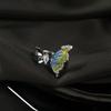 Decoración de Esmalte Serie Mariposa Anillo Abierto Diseño Nicho para Mujer Sentido de Alta Gama Popular en Internet Explosivo Diamante Roto Anillo Personalizado
