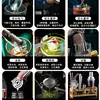 Set de Agitador para Vino, Vaso Agitador de Nivel Básico, Juego Completo de Olla de Acero Inoxidable Doméstica de Manivela, Agitador Profesional para Cócteles