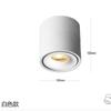 Foco empotrable plegable de montaje abierto LED downlight antideslumbrante ángulo ajustable apertura libre sala de estar fondo pared tienda de ropa lámpara de techo