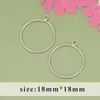 Chapado en oro real de 18 quilates con anillo colgante geométrico redondo gota de agua triángulo colgante para pendientes hechos a mano DIY accesorios colgantes