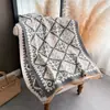 Bufanda Gruesa de Jacquard Paisley de Doble Cara de Faux Cachemira para Viaje, Chal Versátil de Estilo Étnico Vintage para Primavera y Otoño