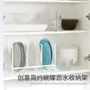 Estilo Japonês Simples Metal Prato Armazenamento Rack Armário Escorredor Pratos Cozinha Estilo Japonês Porta Copos Escorredor Pratos Pia