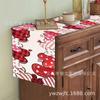 Amazon popular Día de San Valentín Día de la Madre amor a cuadros camino de mesa decoración del hogar mesa ventas directas de fábrica