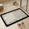 Alfombra de Piso para Baño, Alfombra Absorbente de Barro Diatómico para Baño, Felpudo para Puerta de Baño, Alfombra Antideslizante para Lavado de Manos en Baño/Inodoro