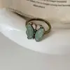 Anillo delgado dulce de capas para mujer, anillo abierto en forma de corazón exquisito y versátil, anillo de dedo índice moderno de alta gama estilo ins