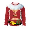 Nuevas sudaderas de cuello redondo, originales y personalizadas con temática navideña, sudaderas cálidas de manga larga para hombre y mujer, con estampados digitales 3D