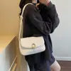Bolsa Vintage de Ombro Único para Axila 2025 Nova Tendência Moda Coreana Bolsa Sela Simples e Elegante Bolsa Transversal