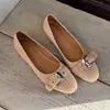 Zapatos bajos de mujer para otoño, que aumentan la altura, versátiles, de punta redonda para ir al trabajo, estilo coreano 2026, mocasines de tacón medio con hebilla