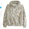 Sudadera con capucha de manga larga para mujer con estampado 3D de hojas de arce y camuflaje, una prenda exterior de corte holgado