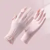 Guantes de Protección Solar de Seda Helada de Verano para Mujer, Delgados, Transpirables, Antideslizantes, Protección UV, Guantes para Ciclismo y Conducción al Aire Libre