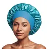 Touca de Cetim de Alta Elasticidade de Aba Larga Transfronteiriça da Amazon Chapéu para Cuidados com o Cabelo de Salão de Beleza Feminino Chapéu para Pós-parto Quimioterapia