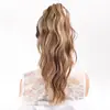 Pinza de Garra Transfronteriza Peluca de Cola de Caballo Cabello Largo Rizado Ola de Agua Cola de Caballo con Cordón Cola de Caballo Esponjosa Trenza de Cabello Falsa
