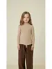 Suéter Clase A para Niños, Nuevo Punto de Manga Larga de Cuello Alto para Otoño/Invierno para Niños y Niñas, Suéter Básico de Color Sólido, Tendencia Transfronteriza