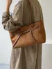 Bolsa vintage transfronteiriça fosca de grande capacidade, nova bolsa de ombro e axila de camurça outono e inverno 2026, bolsa de mão tote bag