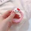 Lindo aro para el pelo de gatito con lazo rojo para niña cuerda para el pelo de cabeza de gato KT banda de goma rosa de alta elasticidad para coleta