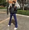 Pantalones Deportivos Acampanados Ajustados Bordados Estilo Americano para Hombre, Diseño Retro, Pantalones de Chándal Versátiles Casuales con Cordón