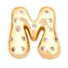 K68 Accesorios populares europeos y americanos letras lindas latón circón chapado en oro de 18 quilates colgante pequeño collar colgante