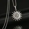 Colar de Sol Redondo Retro Transfronteiriço Europeu e Americano Estilo Punk Olho de Hórus Personalizado Tendência Versátil Acessórios de Joias